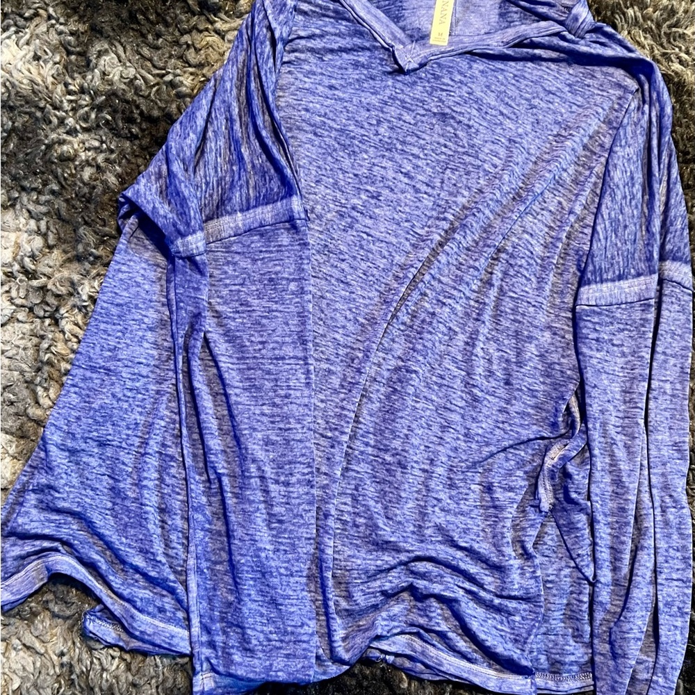 ZENANA HACCI LONG-SLEEVED MELANGE STYLE 
TOP SIZE M